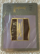 VTG LADIES FLAT KNIT STOCKINGS 5th ave NYC NEW NOUVEAUTE SHEER SMOOTH SZ1 NOS