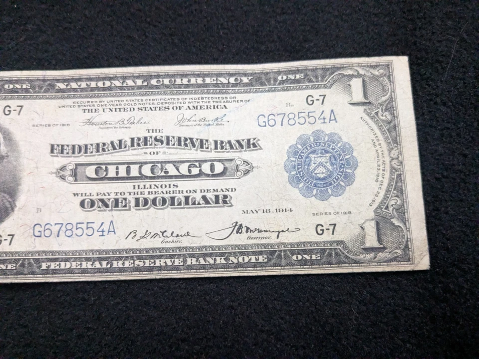 1918 $1 FRBN CHICAGO. VF #13 - Image 2 of 4