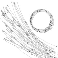 11.8 inches Steel Wire Keychain Cable,Large Plastic Coated Key Ring Loop,Lugg...
