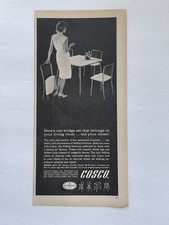 Vintage 1963 Print Ad Cosco Card Table & Chair Set Advertisement