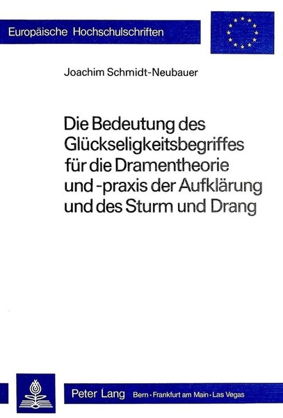 Die Bedeutung Des GlüCkseligkeitsbegriffes FüR Die Dramentheorie Und -Praxis Der-image
