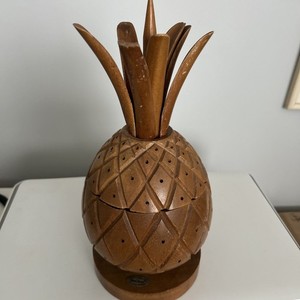 Vintage Monkey Wood Dip Bowl