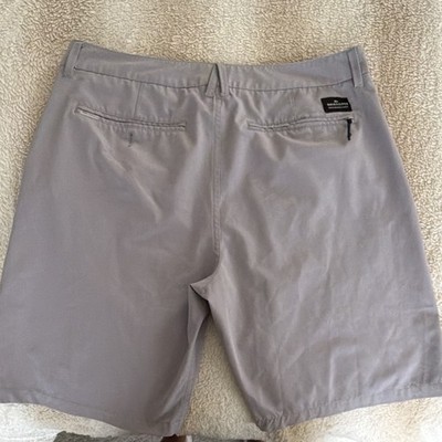 Men s Gray Quick silver Shorts Polyester Flat Front Pockets Zip Logo