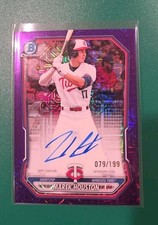Bowman 2026 Chrome Marek Houston On Card Auto Mojo Purple / 150 Refractor Twins