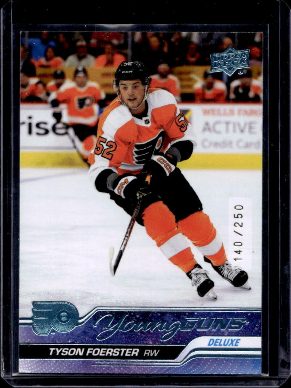 2023-24 Upper Deck Tyson Foerster Deluxe Rookie Young Guns RC #/250 Flyers