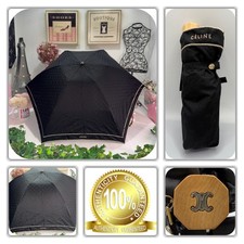 CHIC CELINE VINTAGE BLACK MONOGRAM UMBRELLA 