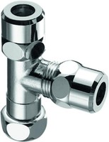 Schell 041000699 T-StüCk Mit Beweglicher ÜBerwurfmutter 3/8Zoll Chrom