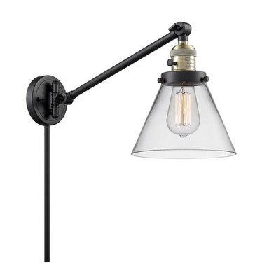 Innovations Lighting 237 Large Cone Large Cone 1 Light 25'' Tall - Black /