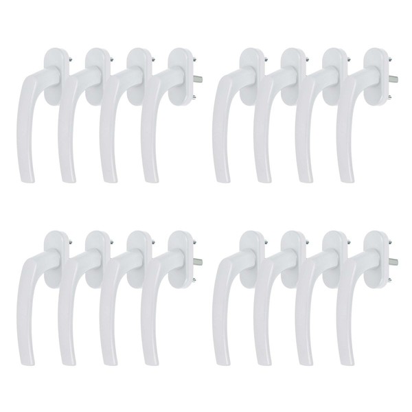 16 X Alu Fenstergriff In Weiß Ral 9016 - StiftläNge 45Mm-image