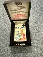 VERY RARE AUTOGRAPHED Zippo June 1995 Playboy Cover Lighter - Julie Lynn Cialini