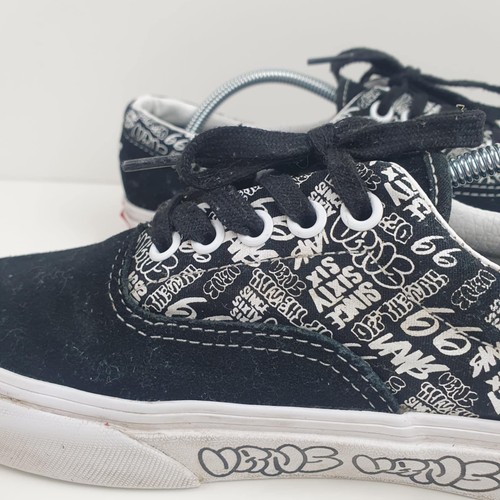 Vans Era Graffiti Gamuza Blanco y Negro Reino Unido Talla 7.5 Buen Estado - Imagen 4 de 9