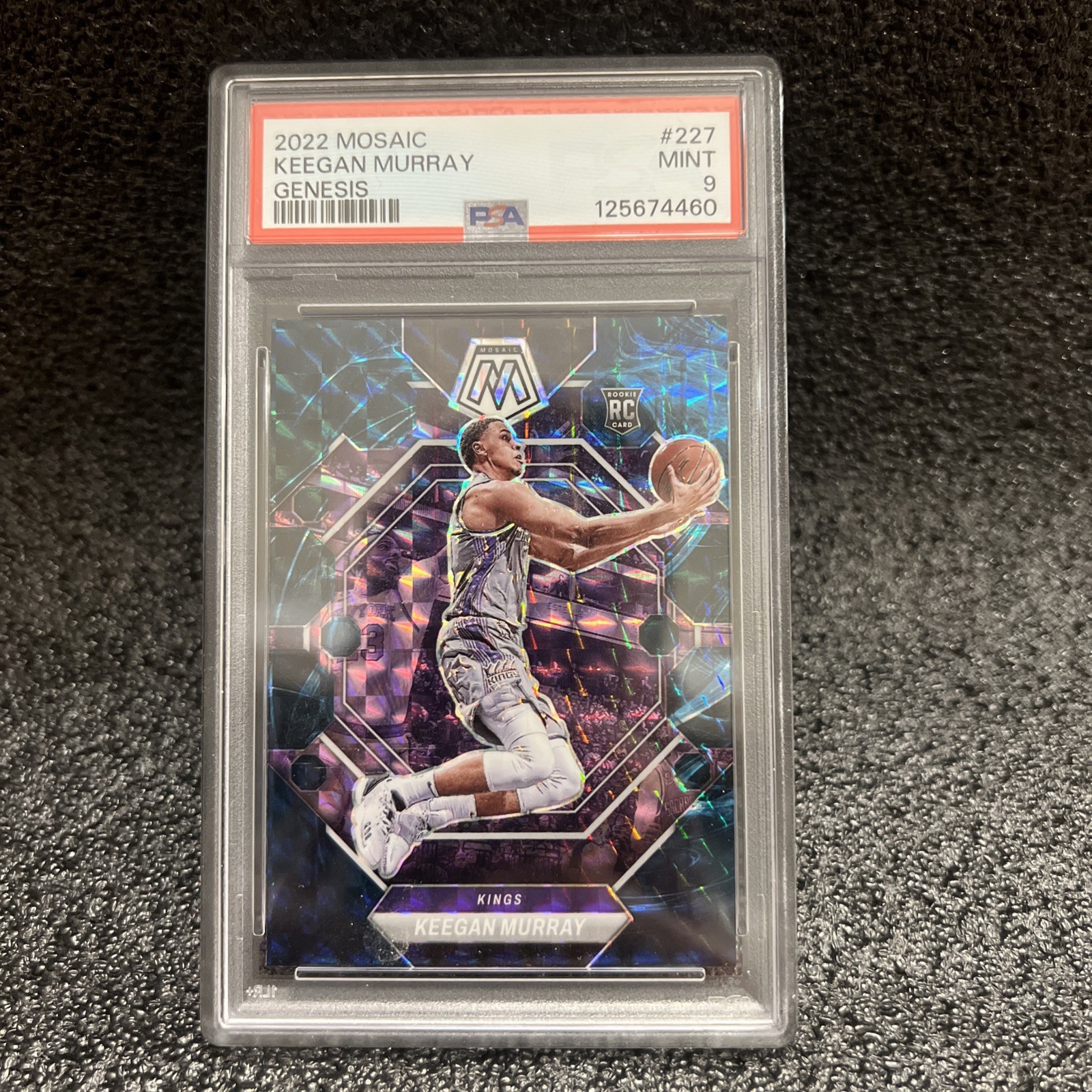 2022-23 Panini Mosaic Rookies Genesis Prizm Keegan Murray #227 PSA 9 MINT