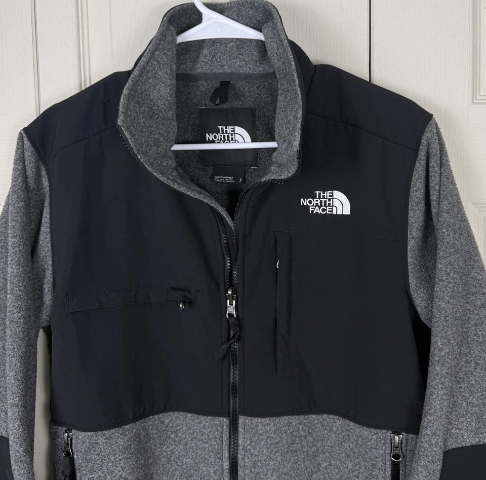 Chaqueta The North Face Denali 2 Para Hombre Pequeña Gris Negra Polar Cremallera Completa Gorpcore Foto 3 de 4