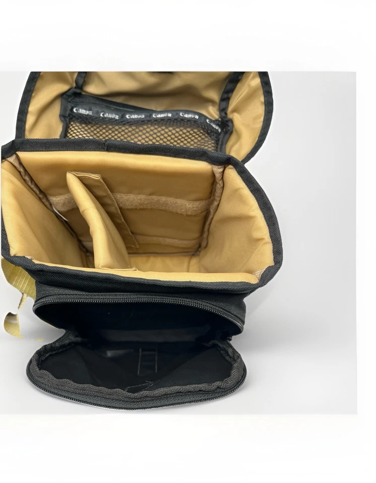 Canon Camera Shoulder Gadget Bag Vintage Black Canvas With Adjustable Strap - Image 2 of 4