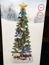 New 2024 LED LIGHTED TREE CHRISTMAS VILLAGE HOUSE HOLIDAY TIME LIGHTS SNOWMAN