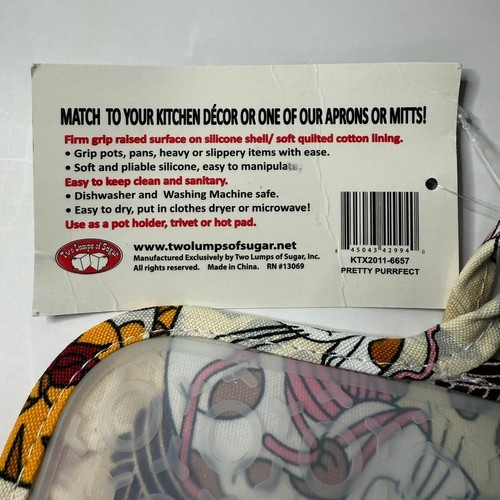 David Schark Porta Pentole Gatti Hot Pad Tessuto Trapuntato Decorazione Cucina Regalo - Foto 5 di 6