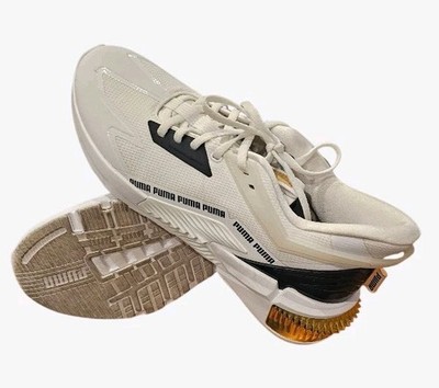 PUMA Provoke XT FTR Moto WHITE  GOLD WOMEN'S SIZE  9 SNEAKERS TRAAINERS 