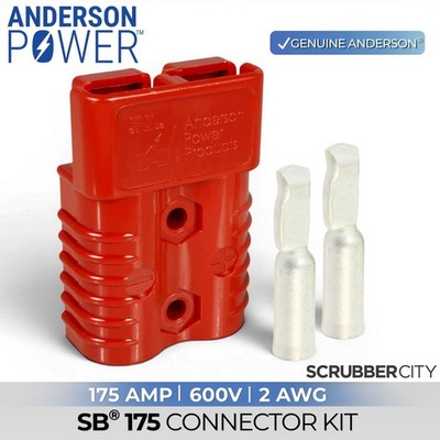 Genuine Anderson SB175 Connector Kit 175A Red 2 AWG 1 Housing 2 Contacts