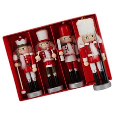 4 Pcs Nutcracker Puppet People Holiday Dcor Nutcrackers Home Mini Decor
