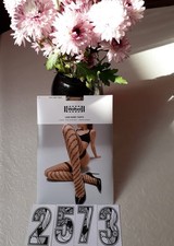 Wolford Logo Band 14900 Tights in Fairly Light / BLACK 20 d Large  Love Wolfords