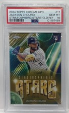 2024 Topps Chrome Jackson Chourio Stratospheric Stars RC Gold #/50 PSA 10 GEM SP