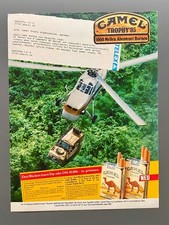 1985 Camel Trophy Borneo Landrover Sikorsky Heli Vintage Ad Werbung Reklame V1