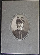 VTG 1910's Cabinet Card Photo, Victorian Woman Portrait, Gibson Girl Look