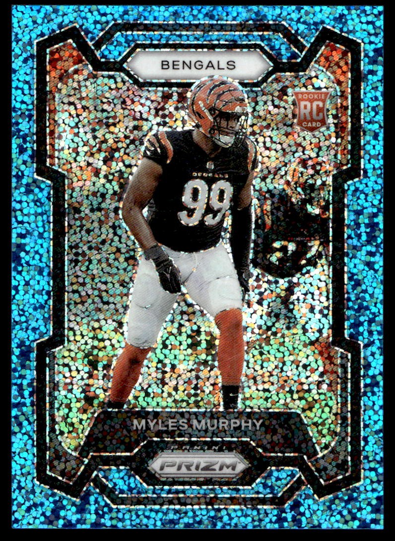 Myles Murphy 2023 Panini Prizm Blue Sparkle /96 #320 Bengals Football Card