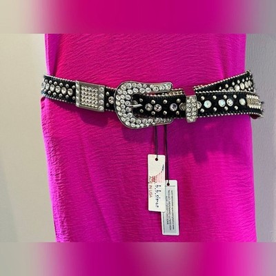 Amazing b b simon Kish Unisex Belt with Swarovski Crystals Size XL. NWT  