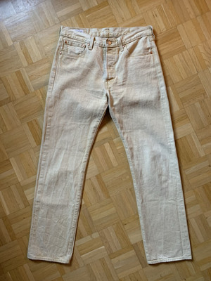Levi s Fresh 501 Jeans Cherry Patch Gr. 32/32  W32 L32 Sand Beige neuwertig