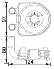 Ölkühler Motoröl MAHLE CLC 193 000S für PEUGEOT PARTNER 2D 206 2A CC CITROËN 406