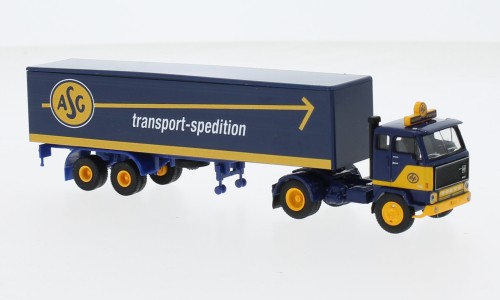 Brekina 85675 - 1/87 Volvo F 89 Box Truck, ASG, 1972 - New