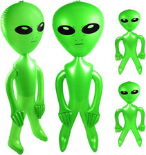 4 PCS 63 Inch Giant Inflatable Alien 31.5 Inch Jumbo Blow up Alien Green Inflata