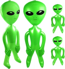 4 PCS 63 Inch Giant Inflatable Alien 31.5 Inch Jumbo Blow up Alien Green Inflata