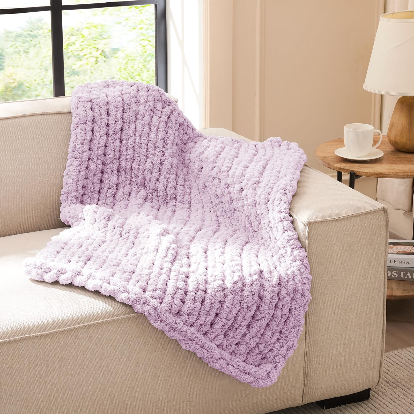 Throw - Soft Chenille Yarn Throw Blanket 30x40：handmade T...