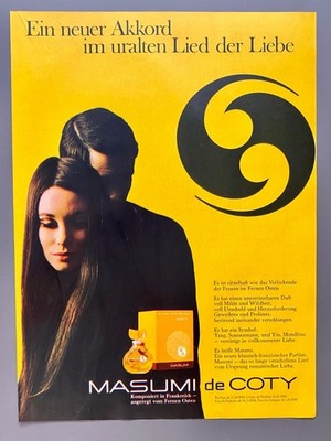 Masumi de Coty Sonnenmann & Mondfrau 1968 Vintage Ad Werbung Reklame