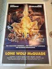 Original Lone Wolf Mcquade Poster Signed By Chuck Norris Beckett COA