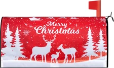 Magnetic Christmas Mailbox Cover,21"X18"Size&Waterproof Decoration,Mailbox Cover