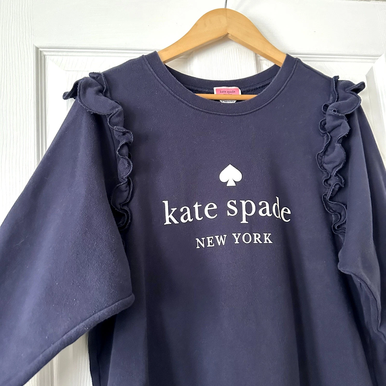 Felpa girocollo con volant Kate Spade taglia XL