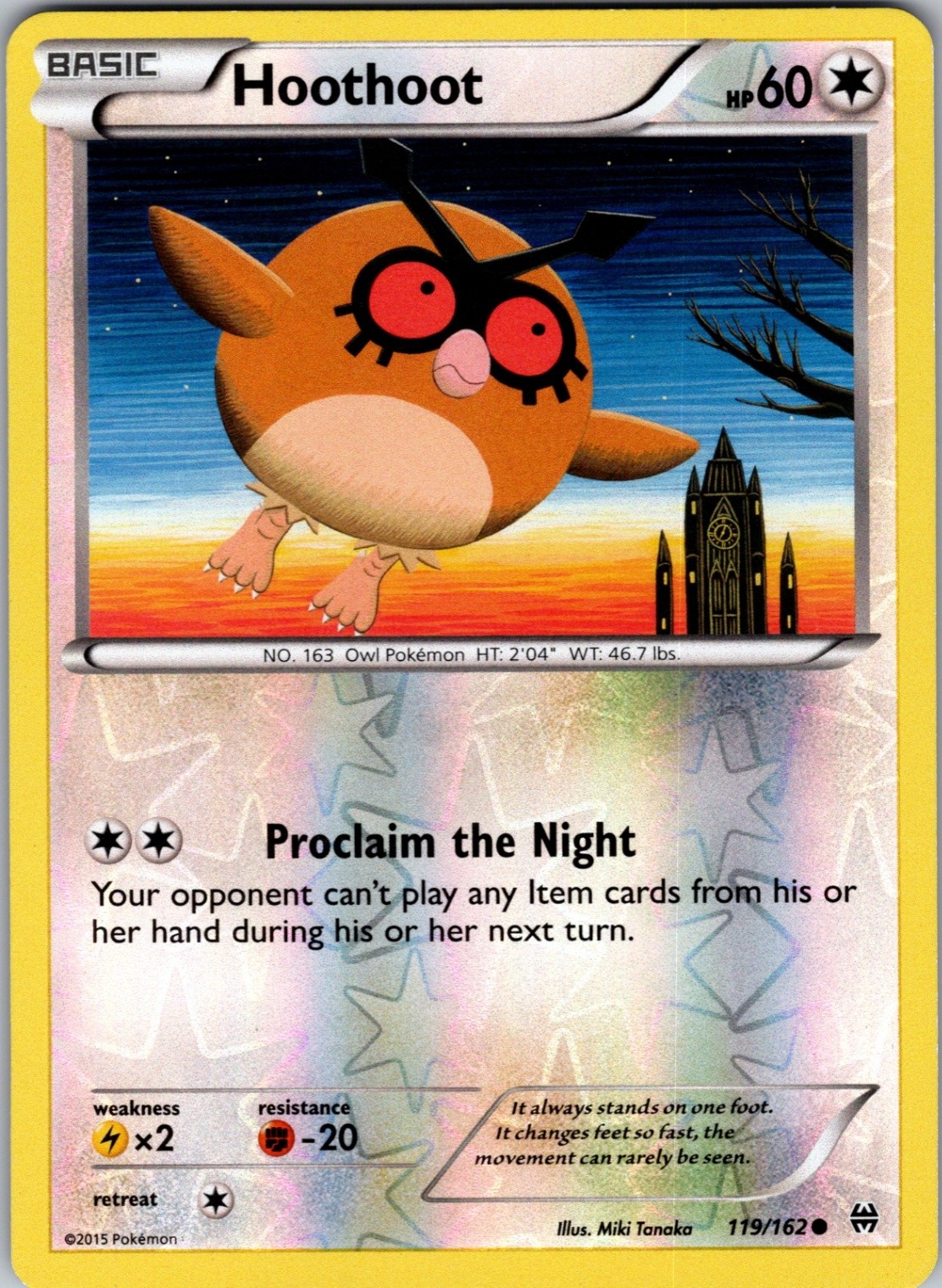 Hoothoot 119/162 Common Reverse Holo XY - BREAKthrough LP