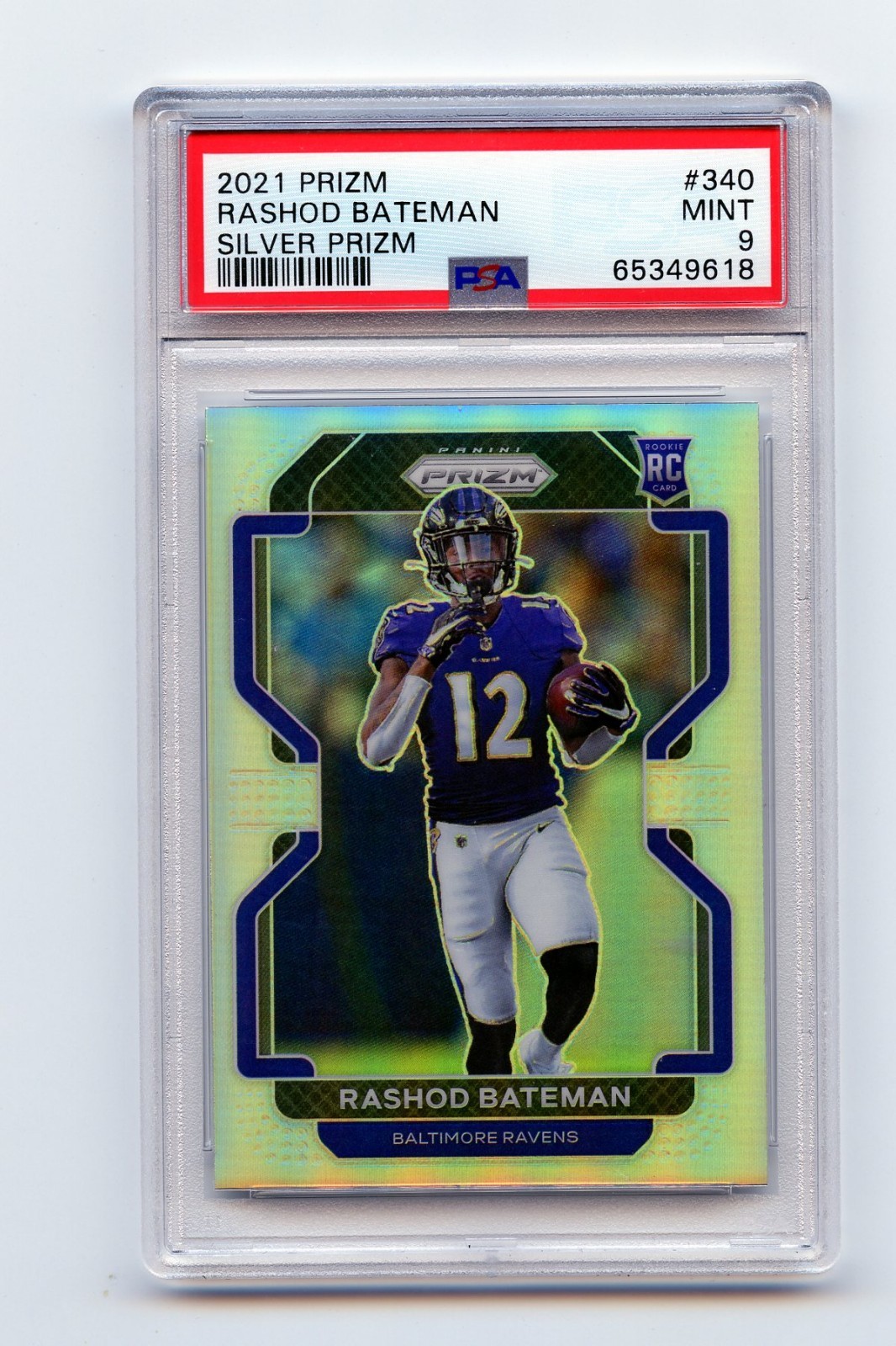 2021 Panini Prizm - Rookie Rashod Bateman #340 Silver Prizm (RC)