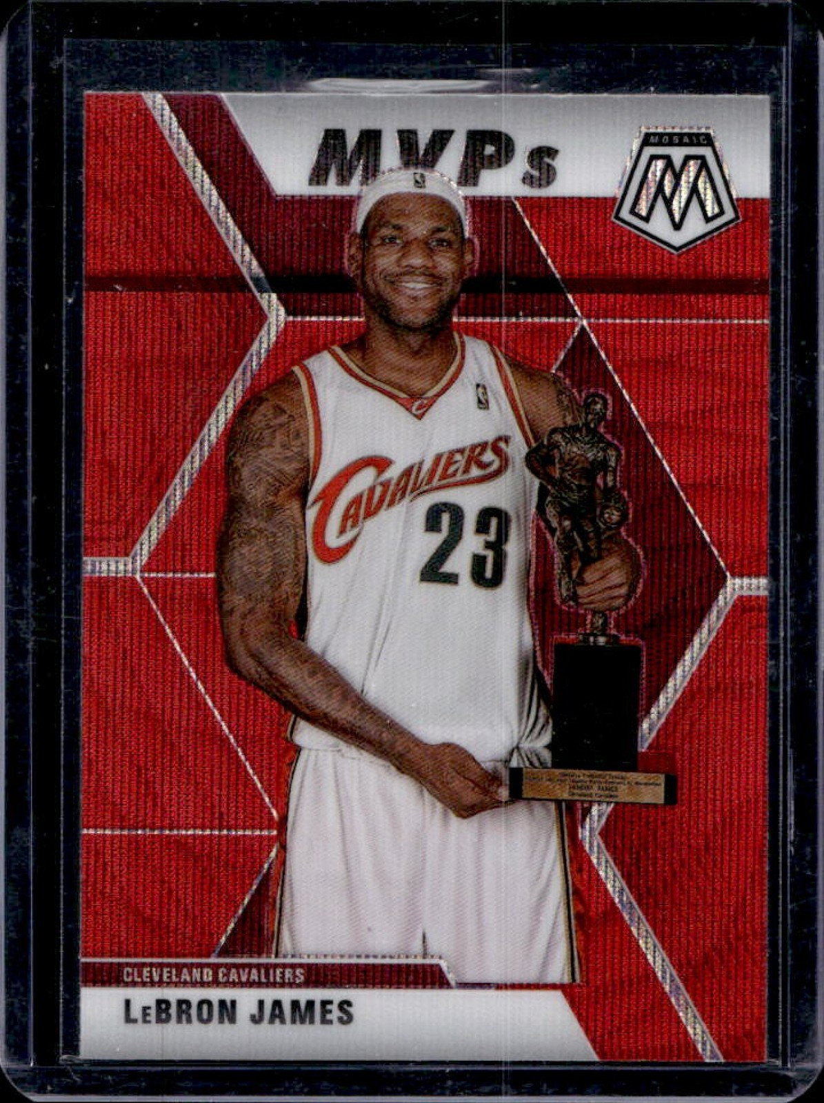 2019-20 Mosaic LeBron James Red Wave Prizm #298 Cavaliers