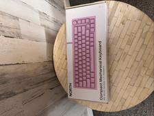 North Pink Compact Mechanical Keyboard 65 Wired Rainbow Lit Red Switches
