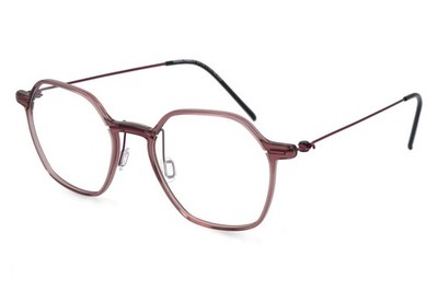 Minima Ttian Brille H6-G37 Hybrid Altrosa Lila Schwarz Damen Brillenfassung