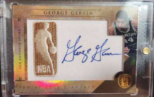 2011 Panini Gold Standard George Gervin Autograph Logoman Patch Spurs HOF