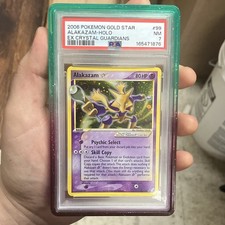 2006 Pokemon Ex Crystal Guardians Alakazam Gold Star PSA 7.
