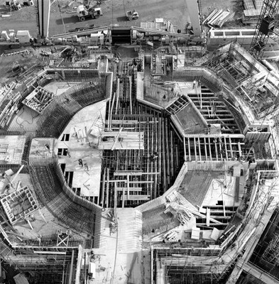 General scenes construction Hunterson Nuclear Power Station P- 1955 Old Photo