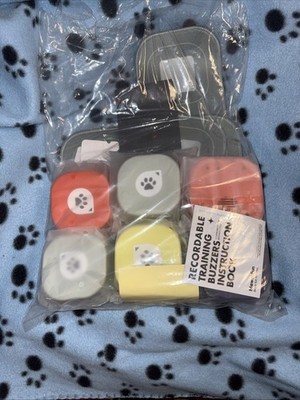 New Dog Button Record Pet recordable, training, buzzers Interactive  set of 6
