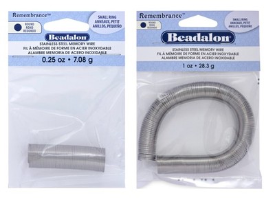 Beadalon  Remembrance  Edelstahl Speicher Draht Spulen für Ringe