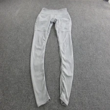 Alo Yoga Leggings Womens Small Heather Gray High Waist Ribbed Goddess Athleisure